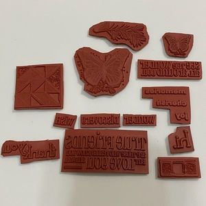 Club Scrap Unmounted Stamps and Six Acrylic Blocks